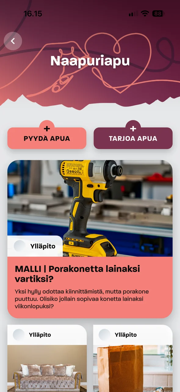Naapuriapu puhelimessa